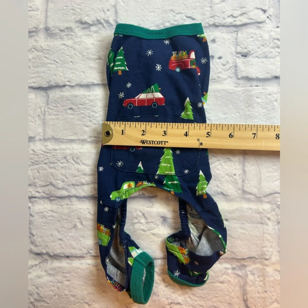 Target Holiday Dog Pajamas with Festive Holiday Truck and Christmas Tree. XS.